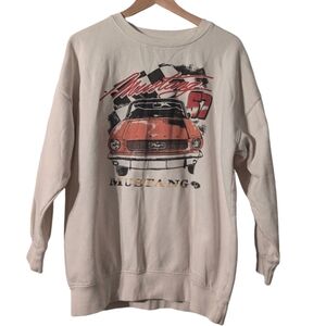 Vintage 90s Ford Mustang Official Cotton Blend Crew Neck Oversized Sweatshirt XS